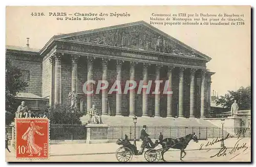 Cartes postales Paris Chambre des Deputes ou Palais Bourbon