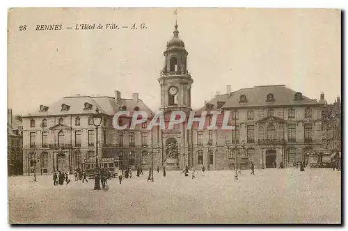 Cartes postales Rennes l'Hotel de Ville