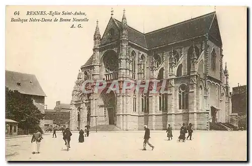 Ansichtskarte AK Rennes Eglise Saint Aubin