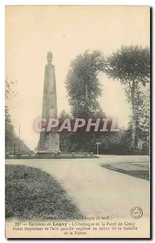 Ansichtskarte AK Environs de Lagny l'Obelisque de la Foret de Crecy
