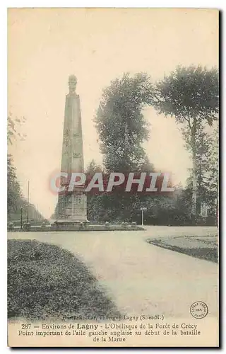 Cartes postales Environs de Lagny l'Obelisque de la Foret de Crecy