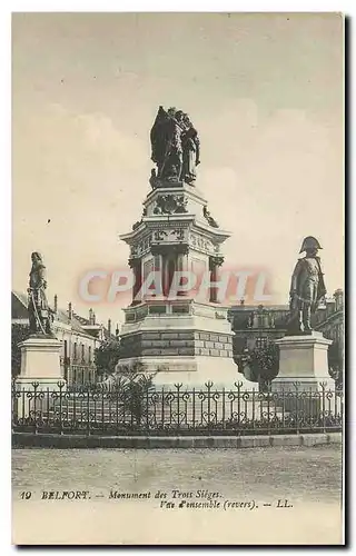 Cartes postales Belfort Monument des Trois Sieges Vue d'ensemble