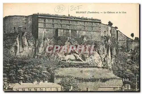 Cartes postales Belfort Territoire Le Chateau et le Lion