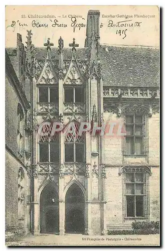 Ansichtskarte AK Chateaudun Le Chateau Escallier Gothique Flamboyant