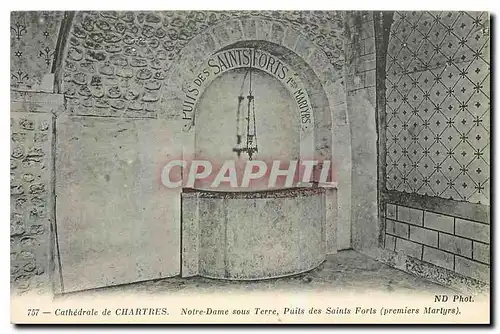 Ansichtskarte AK Cathedrale de Chartres Notre Dame sous Terre