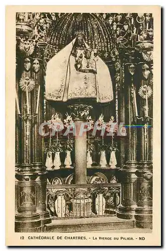 Cartes postales Cathedrale de Chartres La Vierge du Pilier