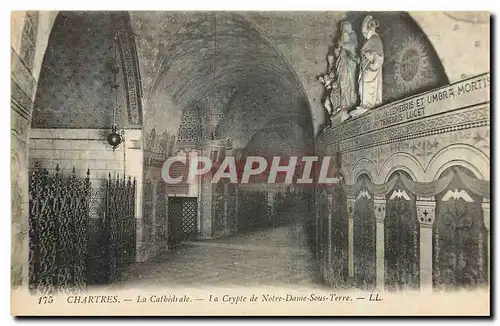 Cartes postales Chartres La Cathedrale La Crypte de Notre Dame Sous Terre