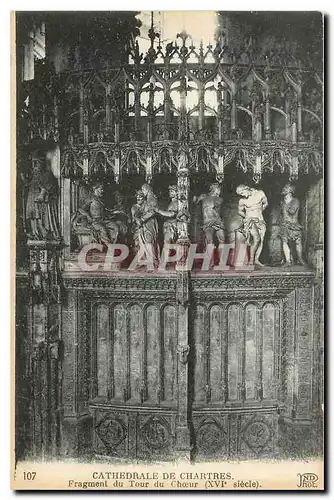 Ansichtskarte AK Cathedrale de Chartres Fragment du Tour du Choeur