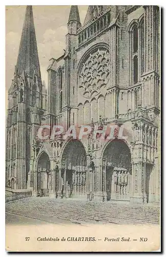 Cartes postales Cathedrale de Chartres Portail Sud