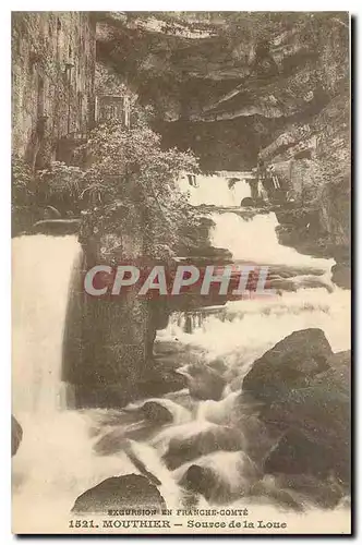 Cartes postales Excursion en Franche Comte Mouthier Source de la Loue