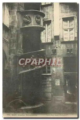 Cartes postales Riom Escalier Renaissance