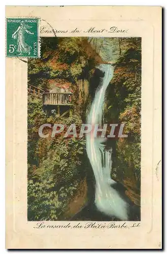 Cartes postales Environs du Mont Dore La cascade du Plat a Barbe