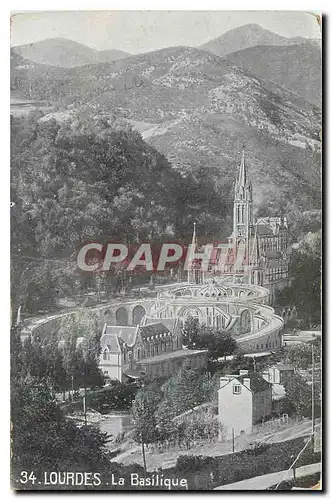 Cartes postales Lourdes La Basilique