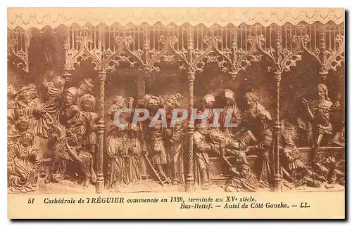 Cartes postales Cathedrale de Treguier commercee en 1339