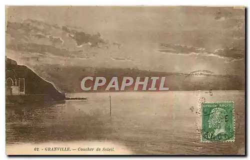 Cartes postales Granville Coucher de Soleil
