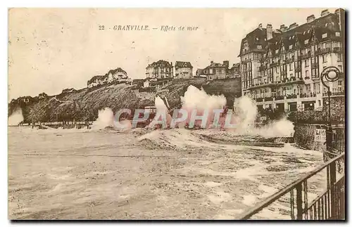 Cartes postales Granville Effets de mer