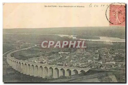 Cartes postales St Satur Vue generale et Viaduc