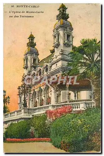 Cartes postales Monte Carlo L'Opera de Monte Carlo vu des Terrasses