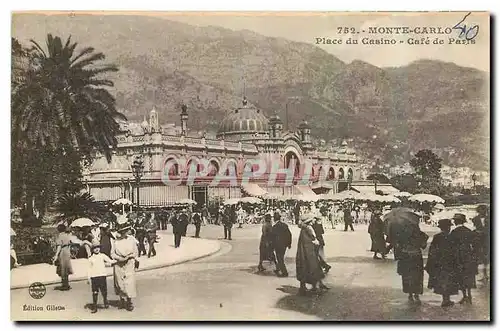 Cartes postales Monte Carlo Place du Casino Cafe de Paris