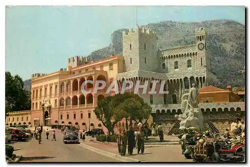 Ansichtskarte AK Monaco Le Palais de SAS le Prince de Monaco et le monument commemoratif