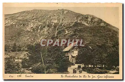 Cartes postales Lourdes Le funiculaire du Pic du Jer Gare interieure