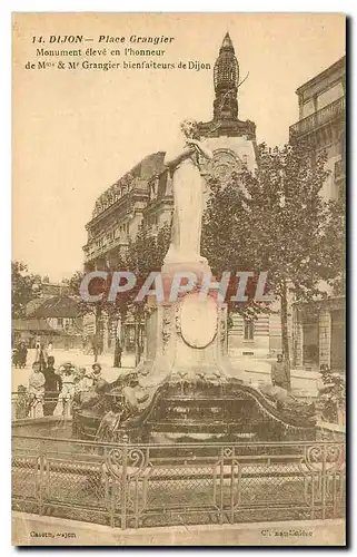 Ansichtskarte AK Dijon Place Grangier Monument eleve en l'honneur