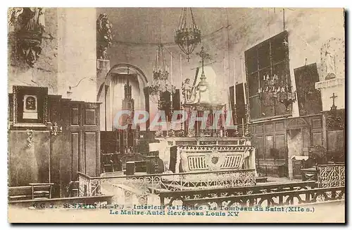 Cartes postales St Savin H P Interieur de l'Eglise Le Tombeau du Saint Le maitre autel eleve sous Louis XV