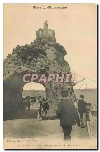 Ansichtskarte AK Biarritz Pittoresque Biarritz Au Roche de la Vierge