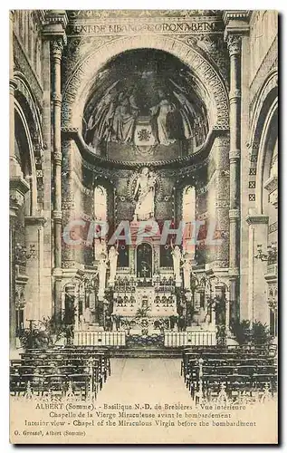 Ansichtskarte AK Albert Somme Basilique N D de Brobieres Vue interieure