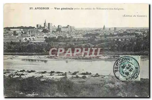 Ansichtskarte AK Avignon Vue generale prise du coteau de Villeneuve les Avignon