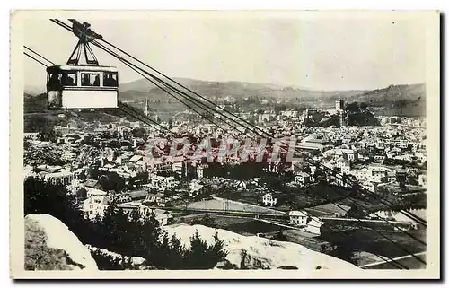 Ansichtskarte AK Lourdes Teleferique Panorama sur Lourdes Vers le Chateau et la Basilique