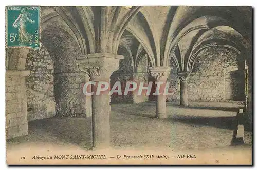 Cartes postales Abbaye du Mont Saint Michel le Promenoir XII siecle