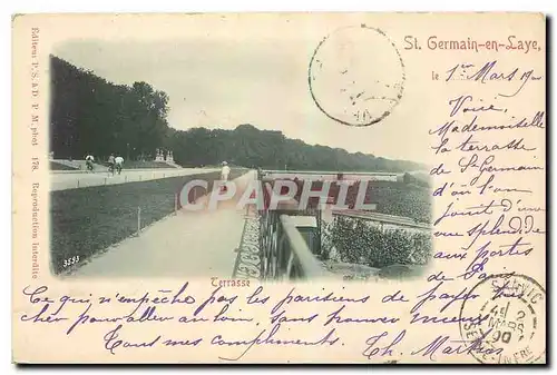 Cartes postales St Germain en Laye Terrasse Carte 1900