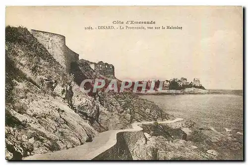 Cartes postales Cote d'Emeraude Dinard la Promenade vue sur la Malouine