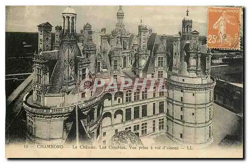 Ansichtskarte AK Chambord le Chateau les Combles vue prise a Vol d'Oiseau