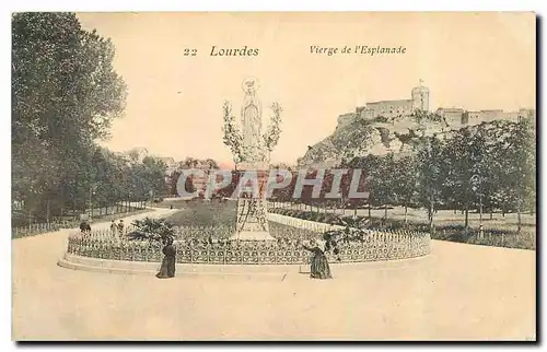 Cartes postales Lourdes Vierge de l'Esplanade