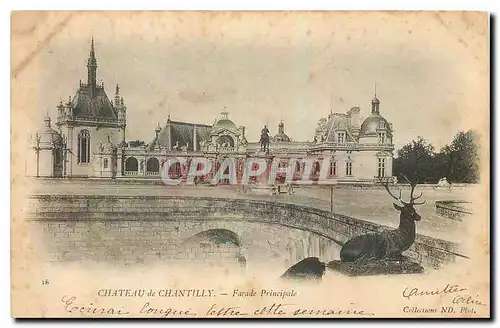 Cartes postales Chateau de Chantilly Facade Principale