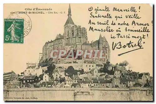 Cartes postales Mont St Michel Cote Est