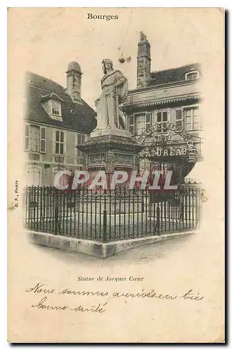 Cartes postales Bourges Statue de Jacques Coeur