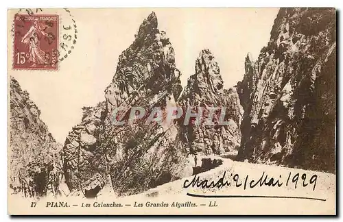 Cartes postales Piana Les Calanches Les Grands Aiguilles