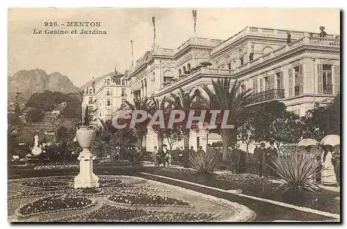 Cartes postales Menton Le Casino et Jardins