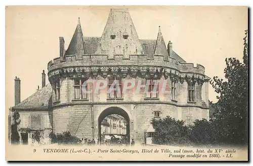 Cartes postales Vendome L et C Porte Saint Georges Hotel de Ville sud