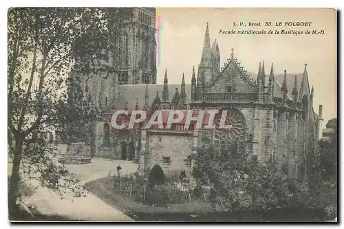 Ansichtskarte AK Brest Le Folgoet Facade meridionale de la Basilique de N D