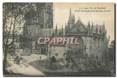 Cartes postales Brest Le Folgoet Facade meridionale de la Basilique de N D