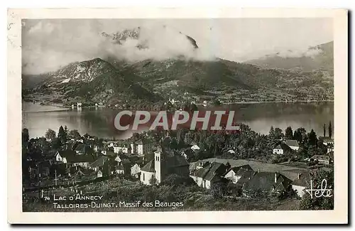 Ansichtskarte AK Lac d'Annecy Talloires Duingt Massif des Beauges