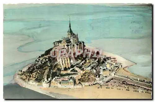 Cartes postales Le Mont Saint Michel Vue aerienne