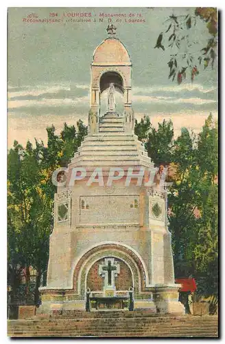 Cartes postales Lourdes Monument de la Reconnaissance