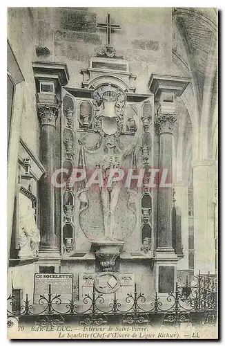 Cartes postales Bar le Duc Interieur de Saint Pierre Le Squelette Chef d'Oeuvre de Legier Richier