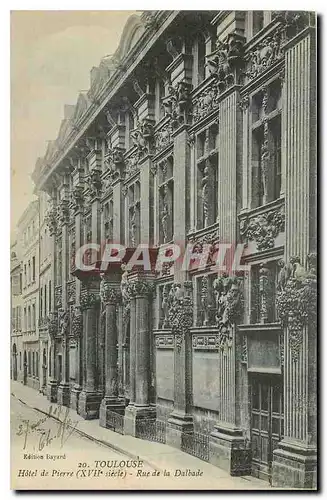 Cartes postales Toulouse Hotel de Pierre Rue de la Dalbade