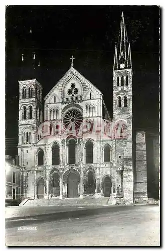 Cartes postales Reims Marne L'Eglise Saint Remi lors des illuminations